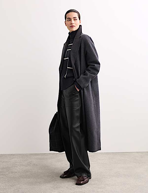 Pantalon coupe large en cuir - CA