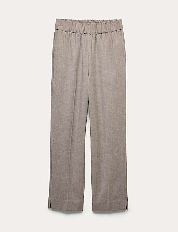 Wool Rich Flannel Tapered Leg Trouser - ES