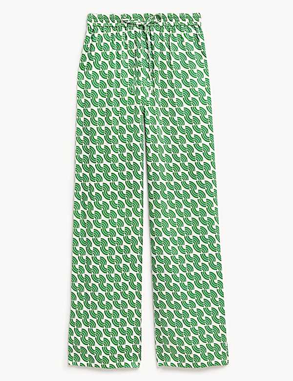 Geometric Wide Leg Trousers - ES