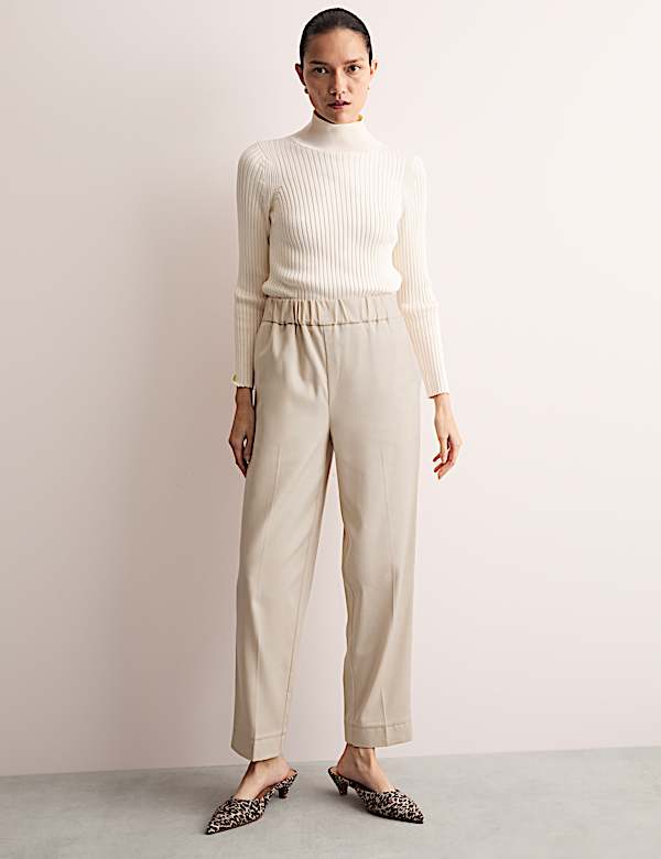 Elasticated Waist Tapered Trousers - GR