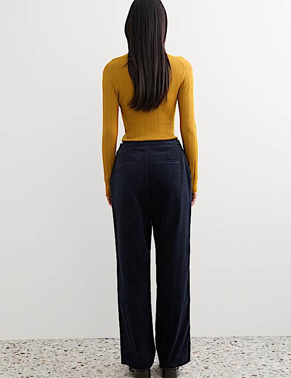 Italian Cord Straight Leg Trousers - NZ