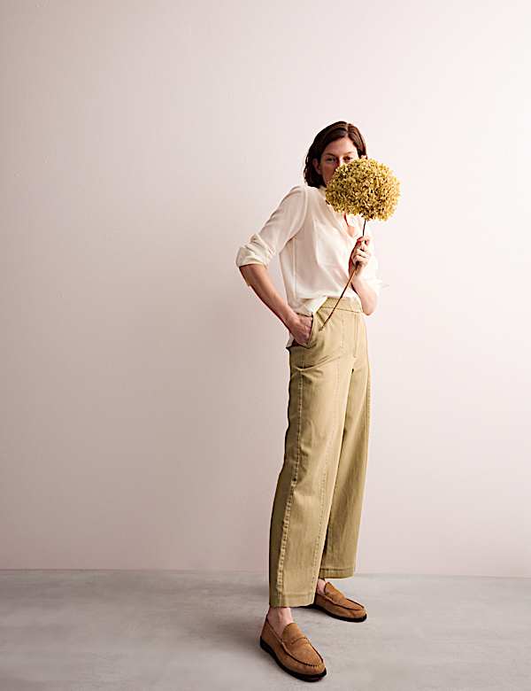 Denim Straight Leg Trousers - CA