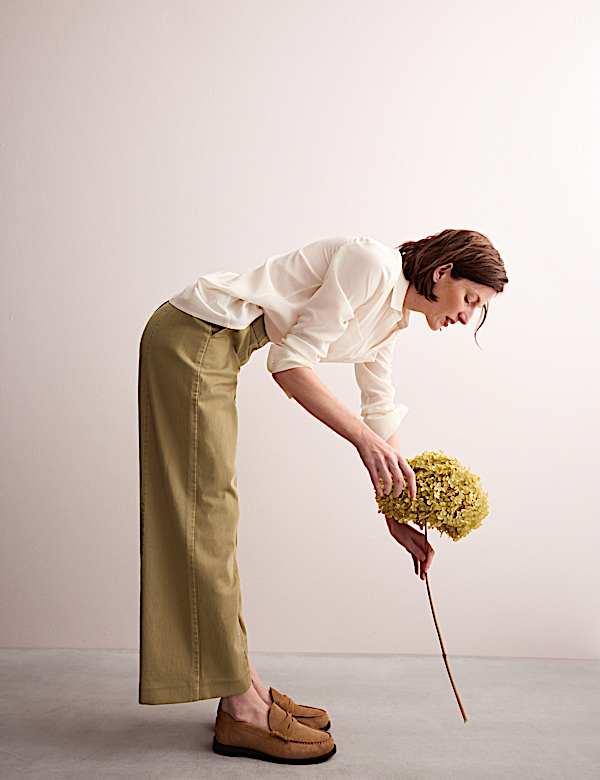 Denim Straight Leg Trousers - CA