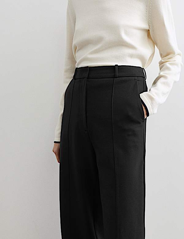 Jersey Wide Leg Trousers - AU