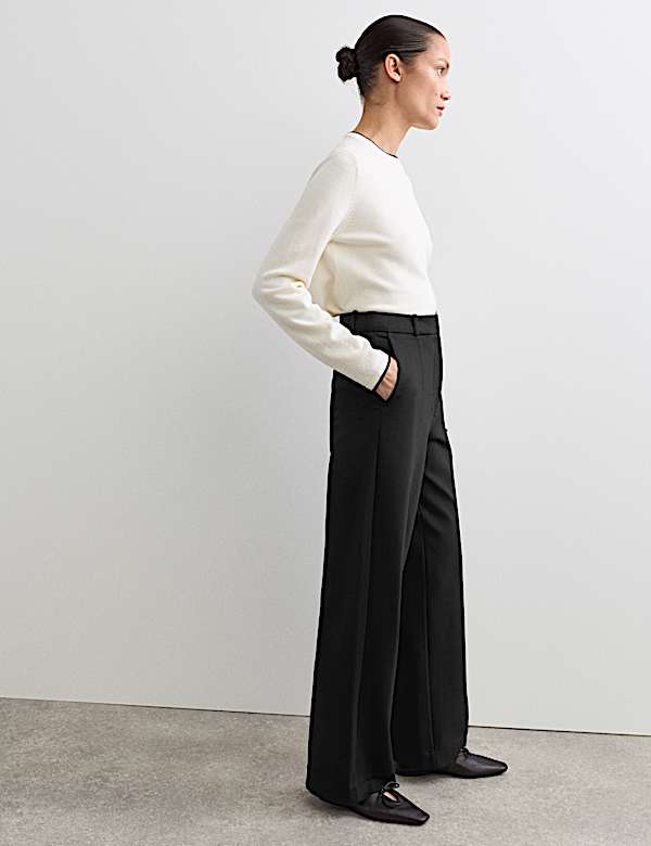 Jersey Wide Leg Trousers - AU