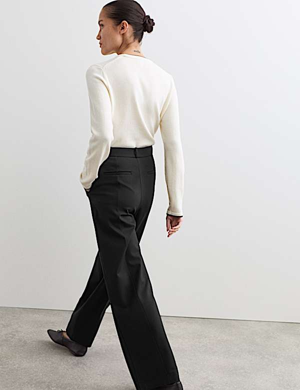 Jersey Wide Leg Trousers - AU