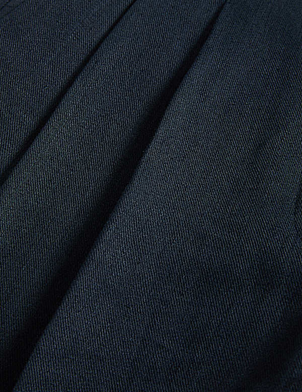 Pure Linen Pleat Front Tapered Trousers - ES