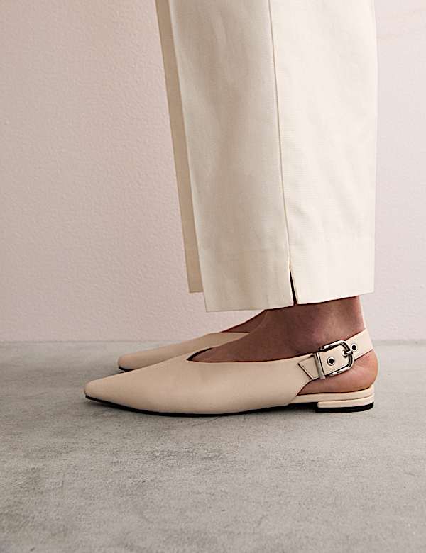 Broek van katoenmix met wijde pijpen - BE