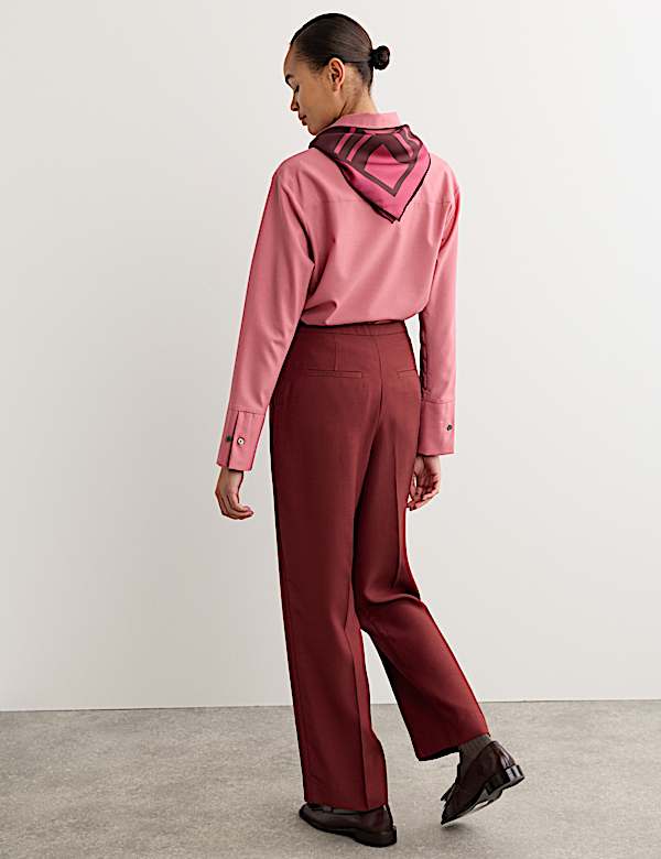 Pleat Front Straight Leg Trousers - ES