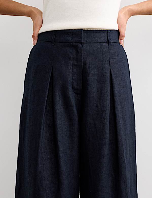 Pure Linen Wide Leg Culottes - CA