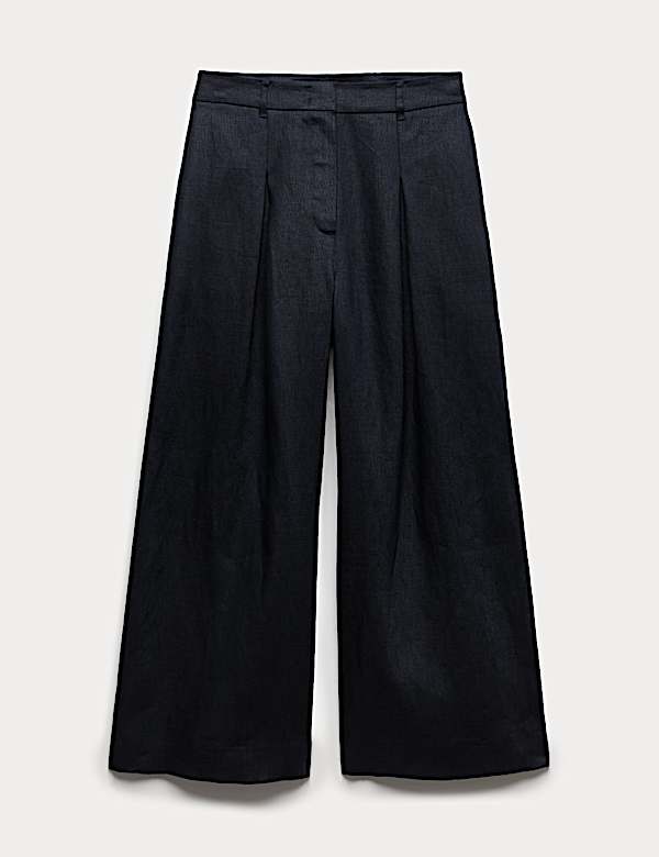 Pure Linen Wide Leg Culottes - CA