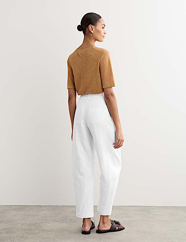 Pantalon coupe barrel 100 % lin - CA
