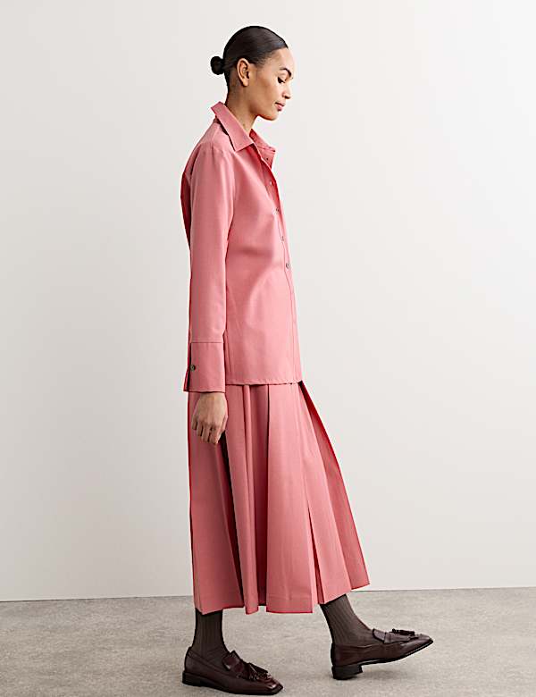 Wolrijke broekrok met wijde pijpen en riem - NL