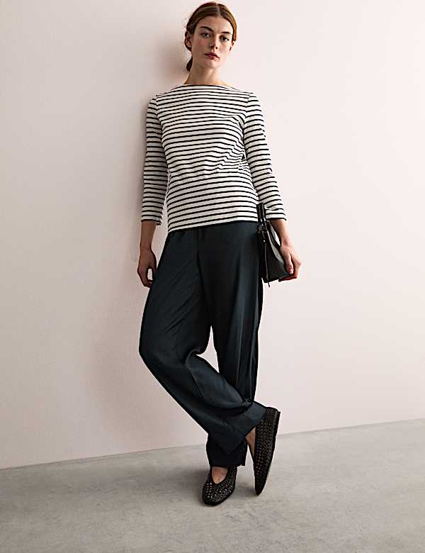 Elasticated Waist Pull On Tapered Trousers - NL