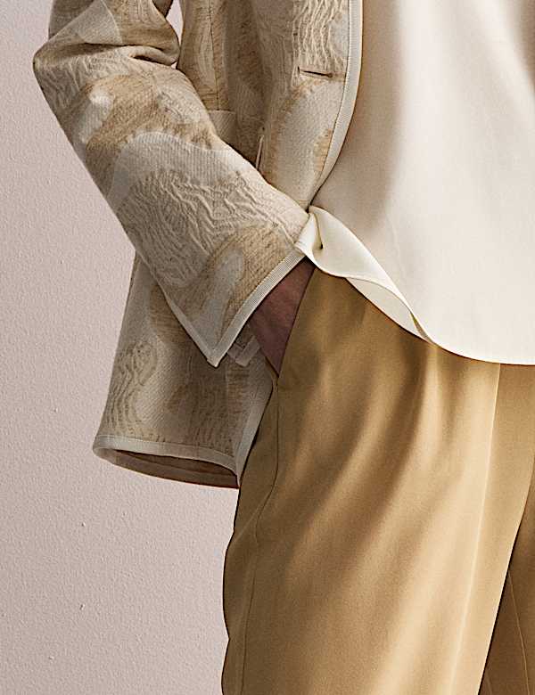 Παντελόνι με φαρδιά μπατζάκια από 100% μετάξι - GR