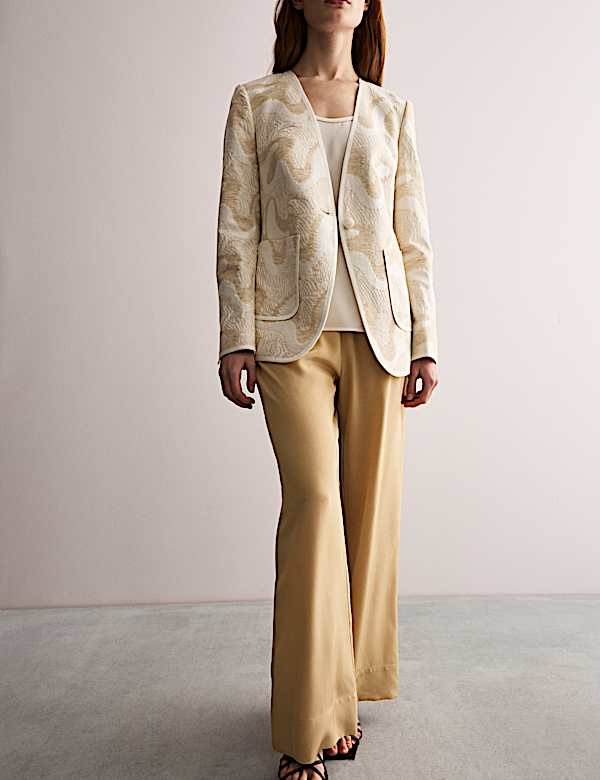 Παντελόνι με φαρδιά μπατζάκια από 100% μετάξι - GR