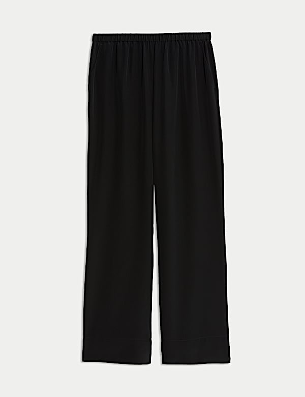 Pure Silk Wide Leg Trousers - FR