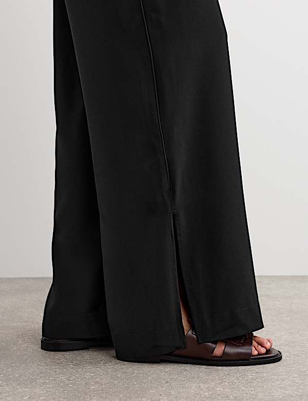 Pure Silk Wide Leg Trousers - ES
