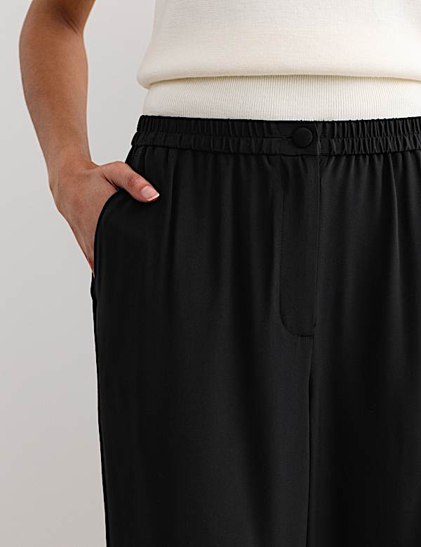 Pure Silk Wide Leg Trousers - ES