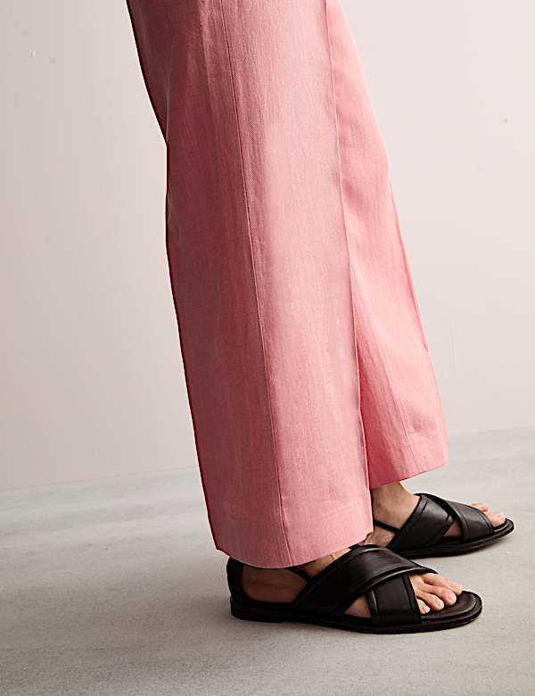 Pure Linen Wide Leg Trousers - ES