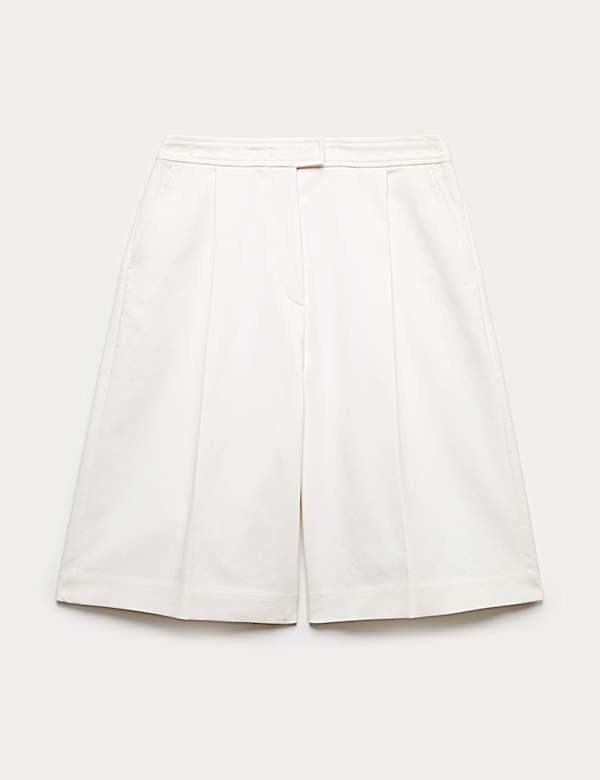 Cotton Rich Pleat Front Tailored Shorts - NZ