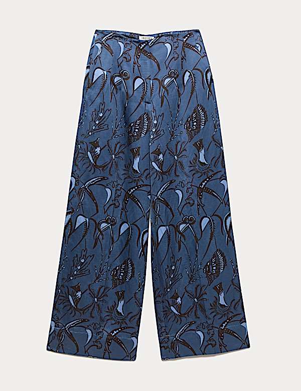 Printed Straight Leg Trousers - ES