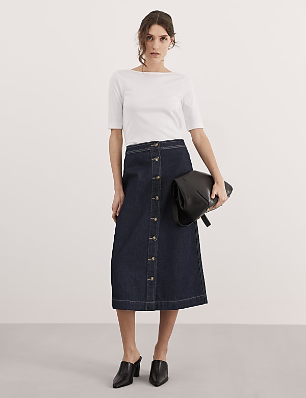 Denim pencil skirt m&s shop