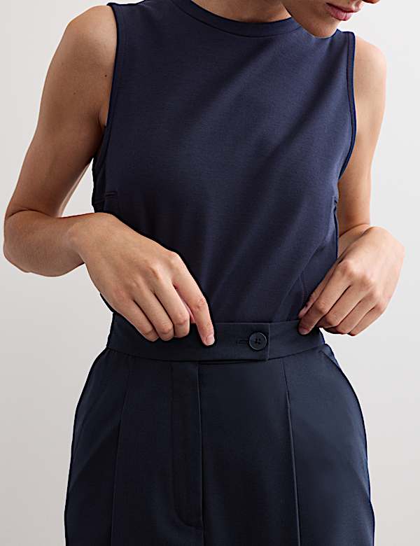 Pleated Midaxi Tailored Skirt with Wool - ES