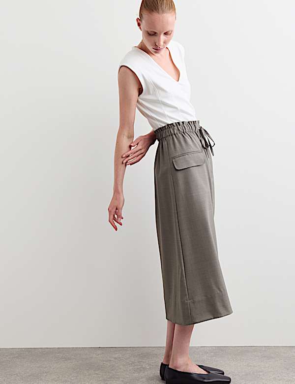 Wool Rich Midi Utility Skirt - NL