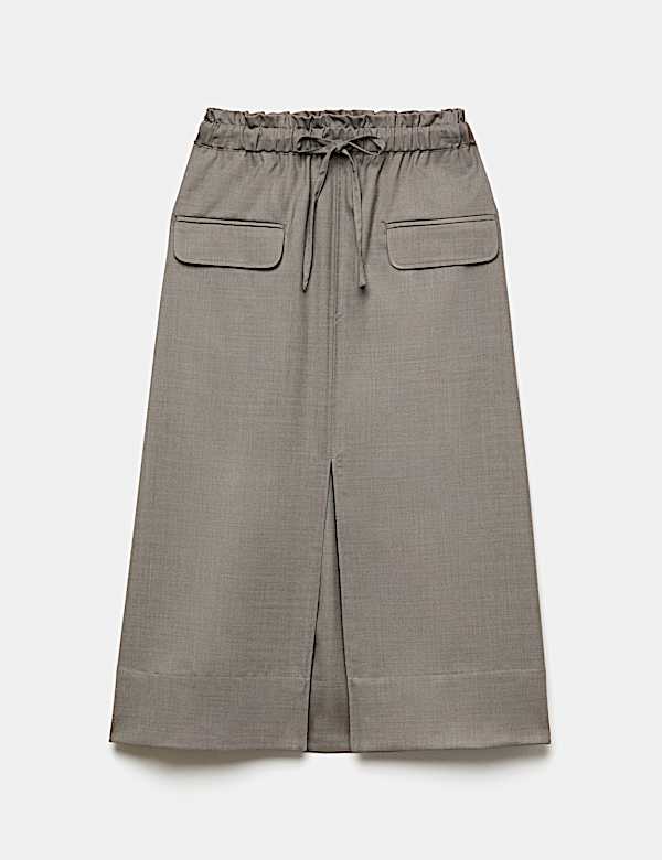 Wool Rich Midi Utility Skirt - NL