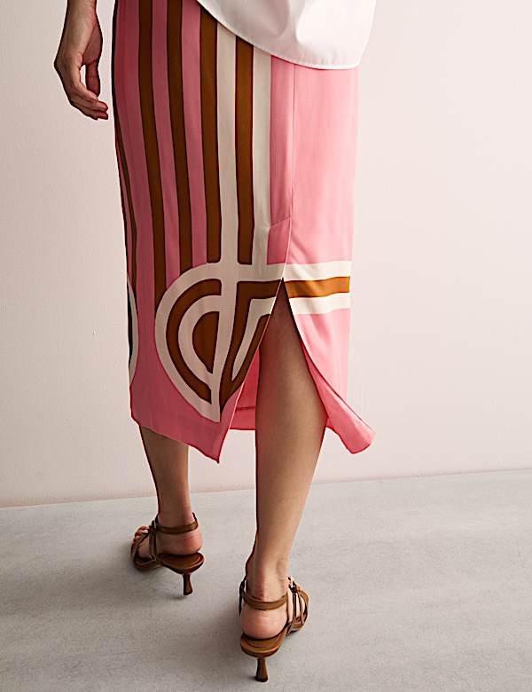 Φούστα με εμπριμέ μοτίβο από βισκόζη - GR