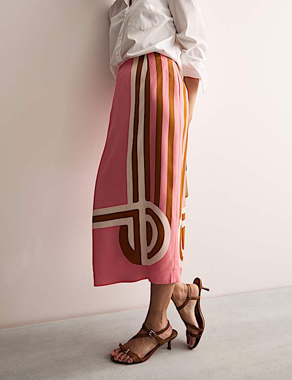 Φούστα με εμπριμέ μοτίβο από βισκόζη - GR