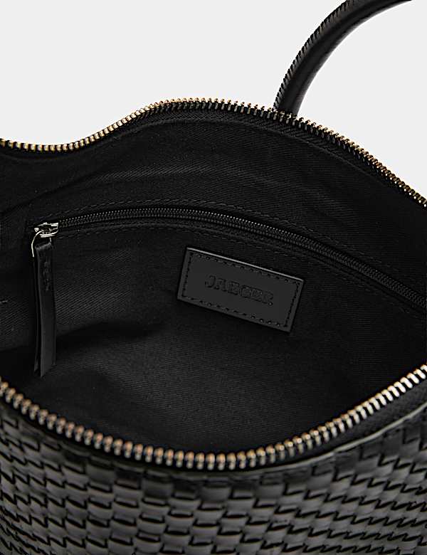 Leather Woven Knotted Shoulder Bag - AU