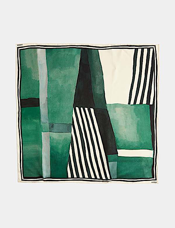 Pure Silk Striped Scarf - BE