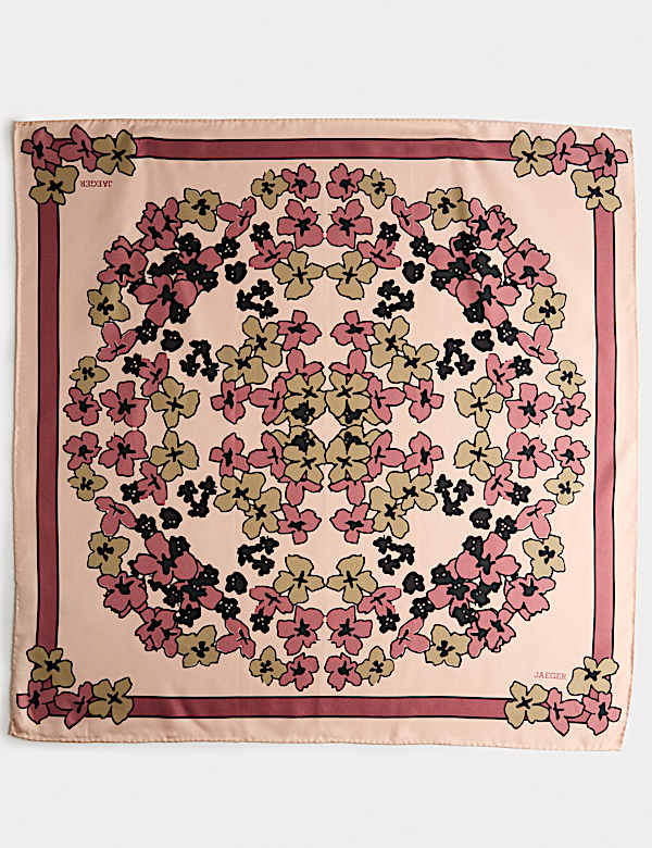 Pure Silk Floral Scarf - ES