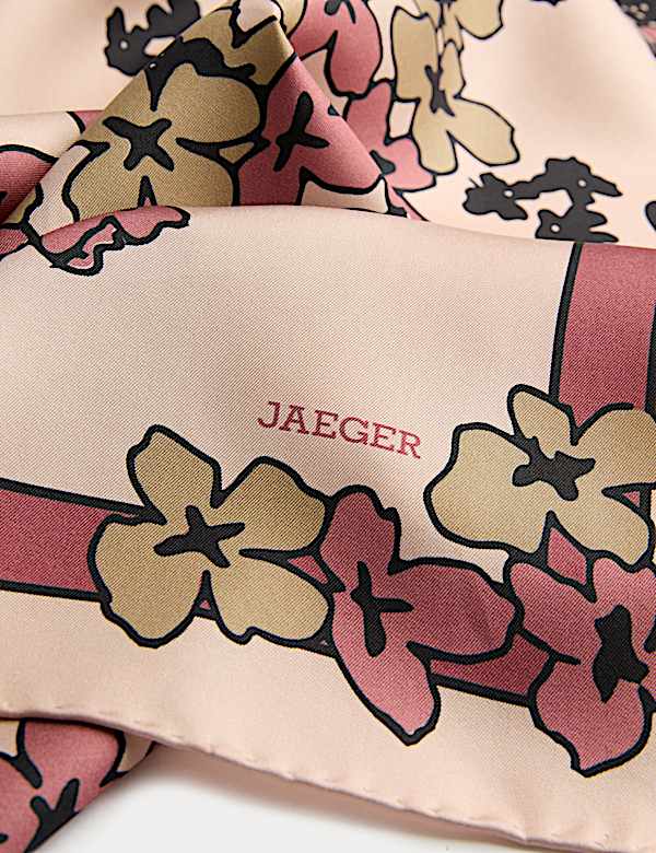 Pure Silk Floral Scarf - ES