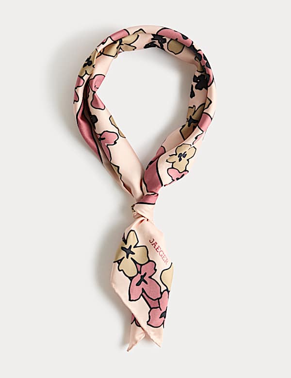 Pure Silk Floral Scarf - ES