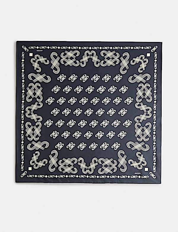 Pure Silk Logo Square Scarf - NZ