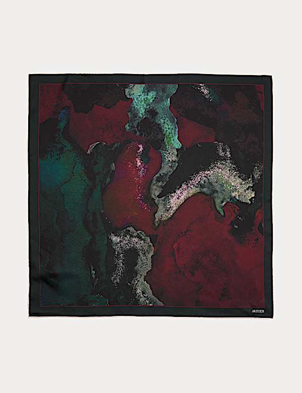 Foulard imprimé 100 % soie roulé à la main - BE