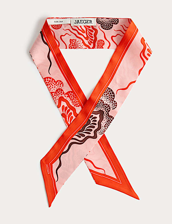 Sjaal van puur zijde met print - BE