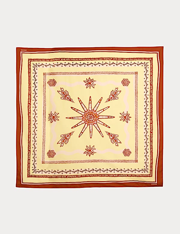 &Eacute;charpe en coton et soie &agrave; motif - BE