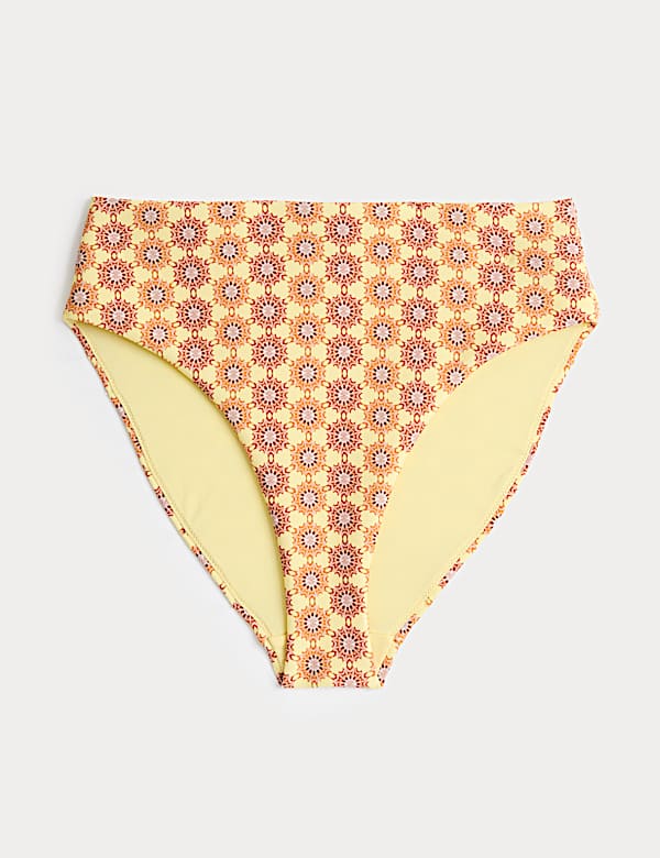 Bas de bikini coupe &eacute;chancr&eacute;e avec imprim&eacute; - BE