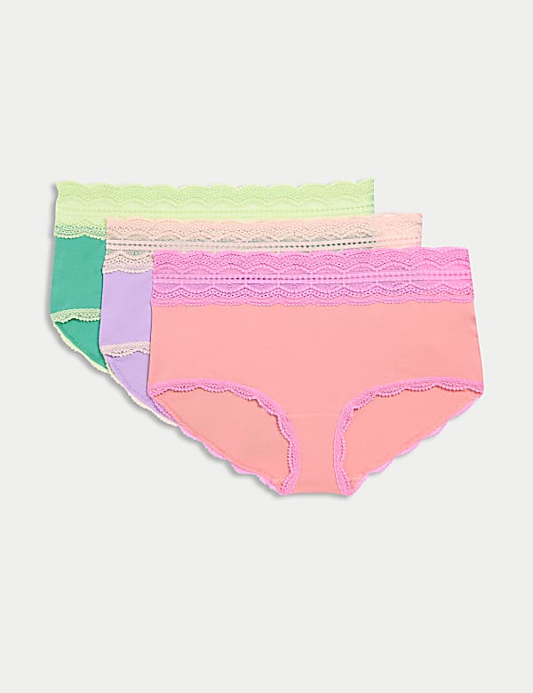 Lot de 3 shorts taille haute en coton - FR