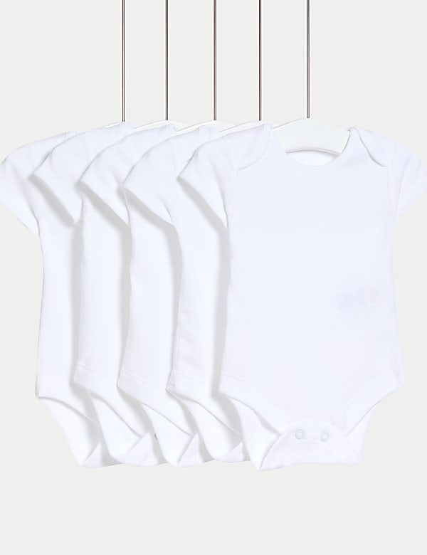 Vaflové body z čisté bavlny, 5 ks v balení (2,3 kg – 3 roky) - CZ