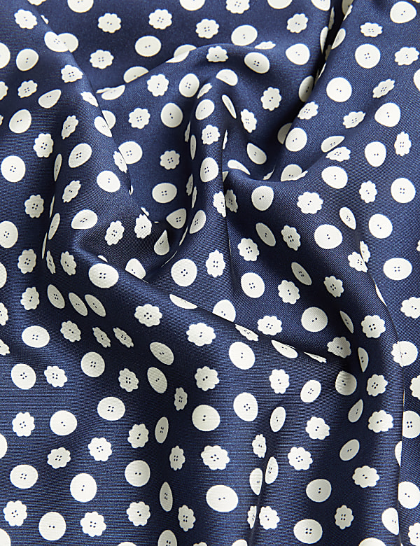 Polka Dot Tie Neck Mini Shift Dress