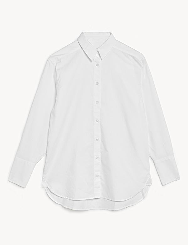 Pure Cotton Oversized Long Sleeve Shirt - FR