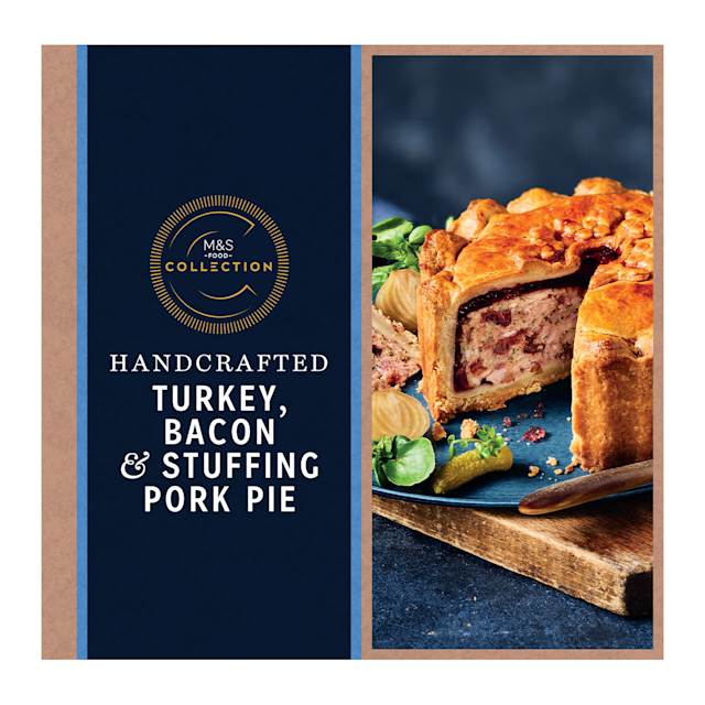 Collection Handcrafted Turkey, Bacon & Stuffing Pork Pie (Serves 12)