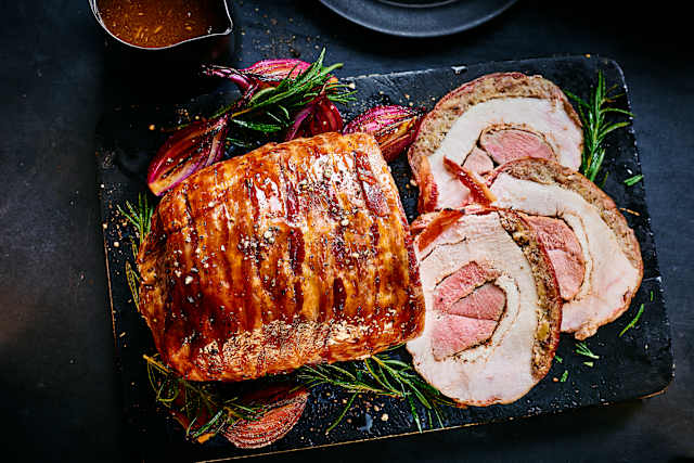 Collection Slow Cooked Three Bird Roast Turkey, Chicken & Duck with Pork & Italian Chestnut Stuffing (Serves 6)