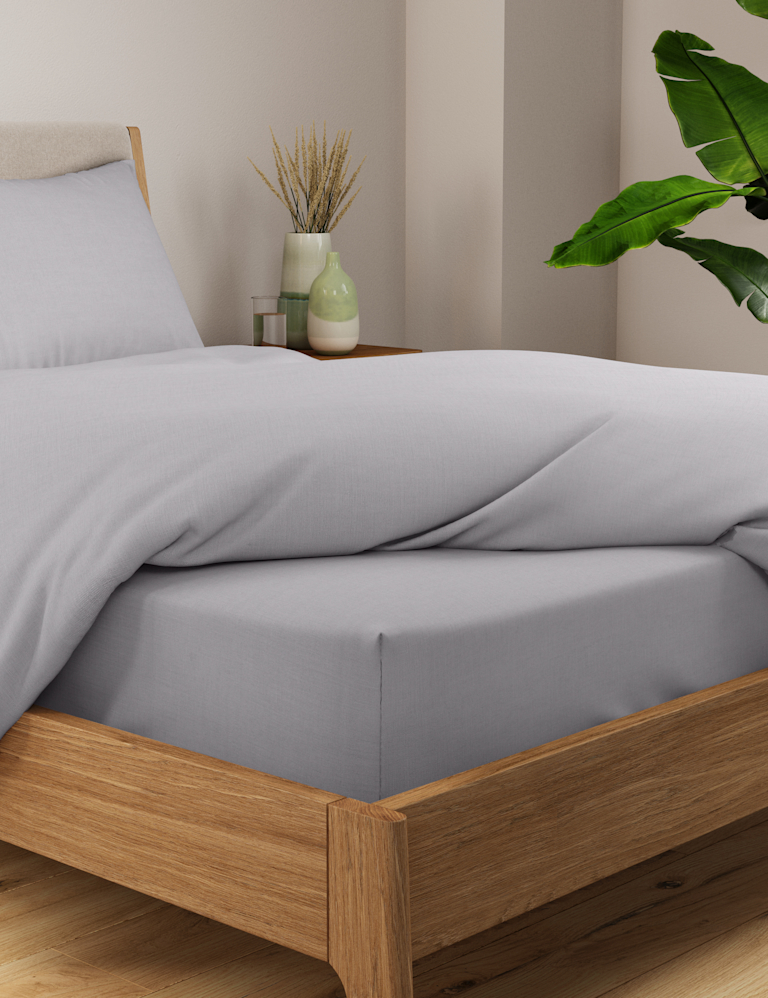 Cotton Rich Percale Deep Fitted Sheet