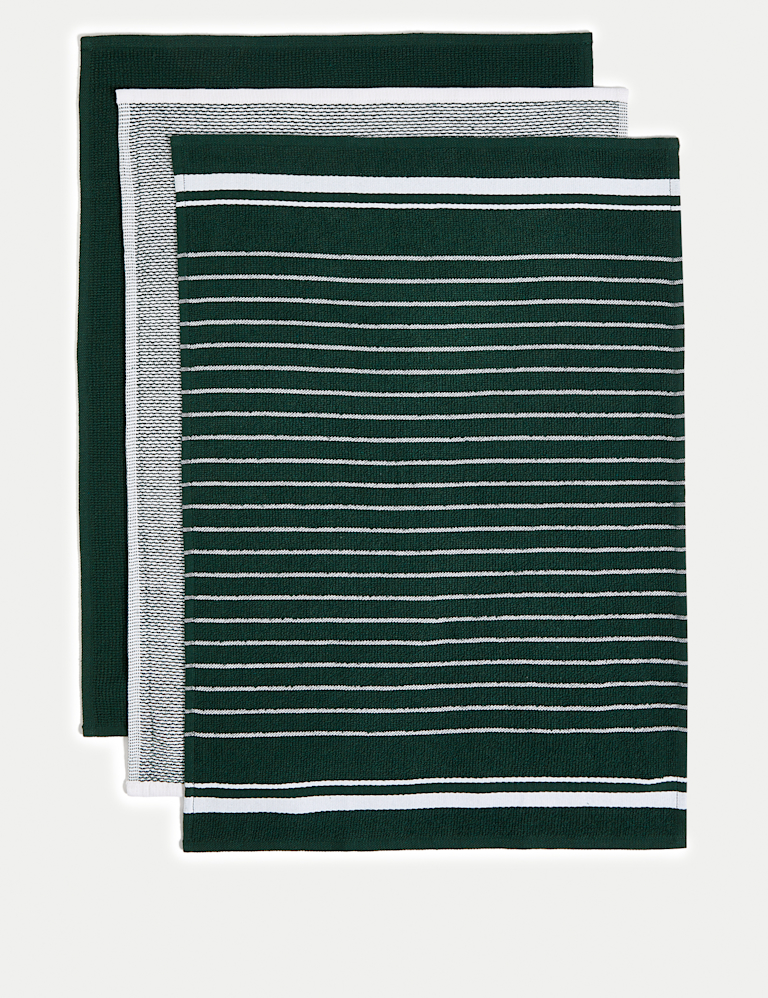 Set of 3 Cotton Rich Tea Towels